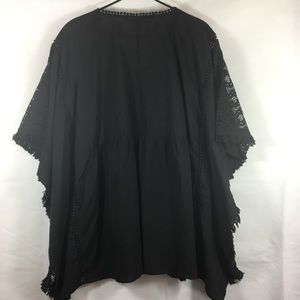Pure By Exsit Swim - Pure Batwing Sleeves With Lace Inset. Cover Up/Top Pure By Exsit Swim - Pure Batwing Sleeves With Lace Inset. Cover Up/Top